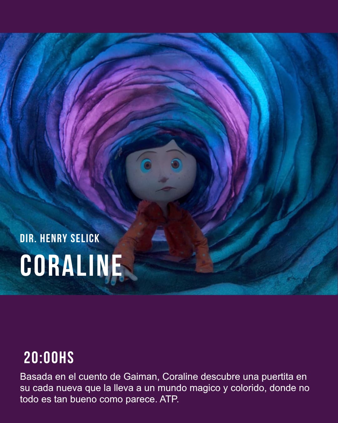 CINE OCULTO - Coraline 20hs